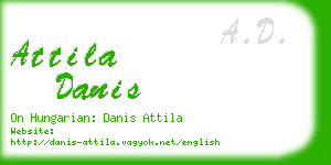 attila danis business card